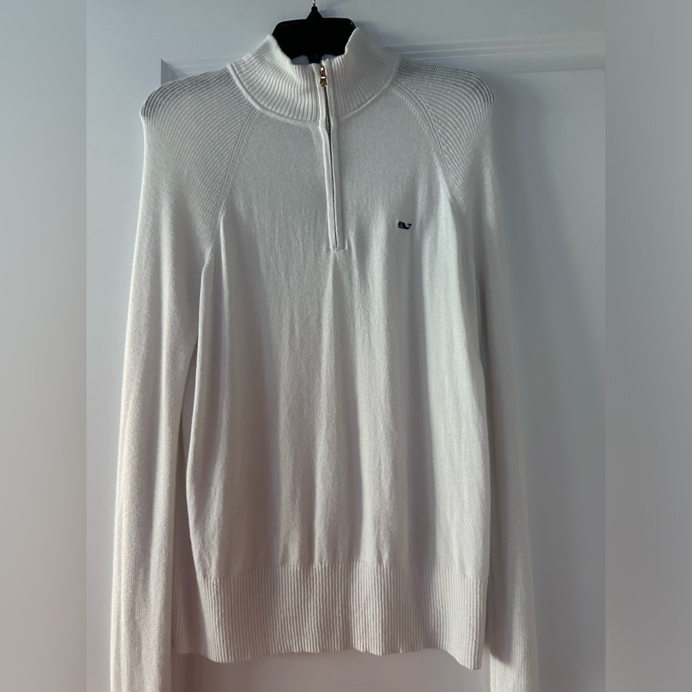 Vineyard Vines 1/4 zip, white,